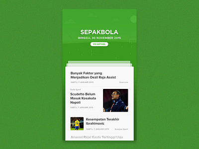 Sepakbola - Swiping Card Category