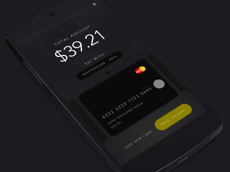 Checkout - Daily UI Challenge Day 2 002 animation checkout credit card dailyui gif mobile app ui