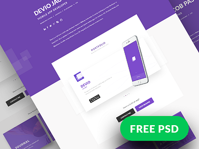 [FREEBIES] Devio - One Page Portfolio Template