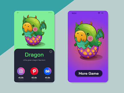 dragon creative design designer direction graphic designer illustration mobile ui ux vector