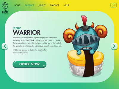 Warrior Sushi creative cute design designer direction graphic designer illustration mobile retouching web design