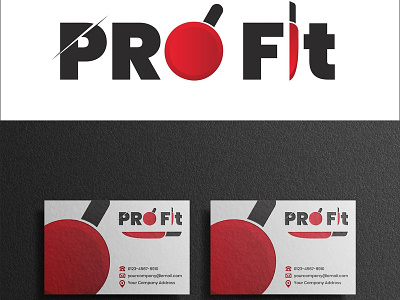 Pro Fit Logo branding clean design flat icon identity illustration illustrator lettering logo minimal type typography vector