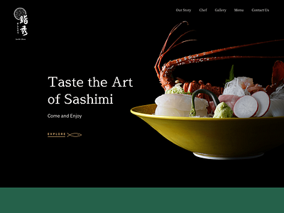 Taste the Art of Sashimi website wip