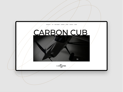 Carbon Cub aircraft branding design fly web web design website