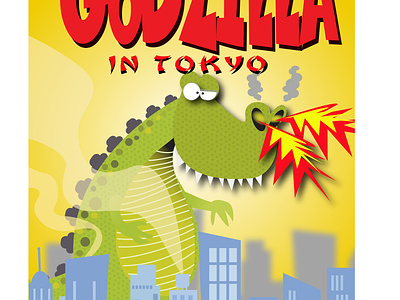 Godzilla Comic Book cartoon character humor humour illustration photoshop