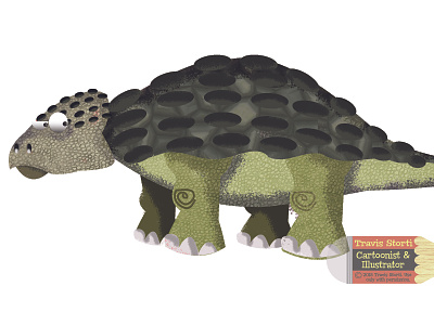 Ankylosaurus Illustration cartoon character design dinosaur dinosaurs humor humour illustration illustrator photoshop vector