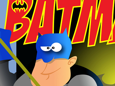Batman Retro Comic Cover cartoon character design humor humour illustration illustrator vector