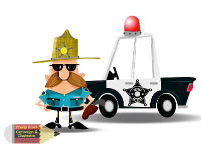 The Sheriff cartoon character design humor humour illustration illustrator photoshop police vector
