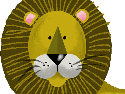 Lion illustration animal cartoon character childrens design humor humour illustration lion photoshop vector