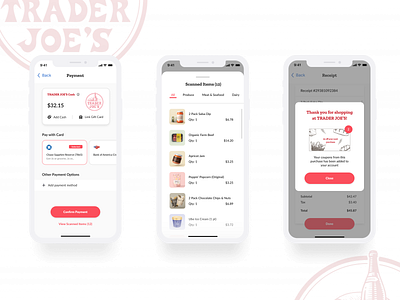 Daily UI #002: Checkout 2 app challenge checkout dailyui flat food grocery illustration mobile payment product design qr code red shopping ui ux