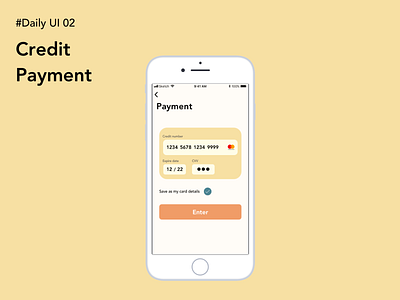 Daily UI Challenge 002: Credit payment