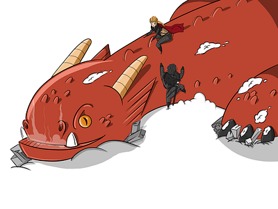 Drogon is chilling in the ice dragons drogon funny gameofthrones illustration