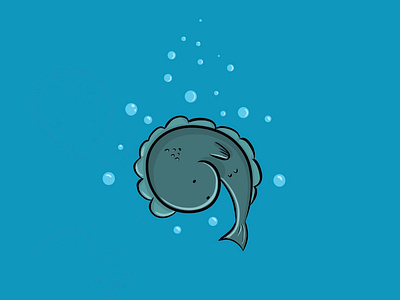 Wally the fishbryo 2d animal artwork autodesk sketchbook character creative cute cute animal cute art design drawing fish fun graphic illustration love visual