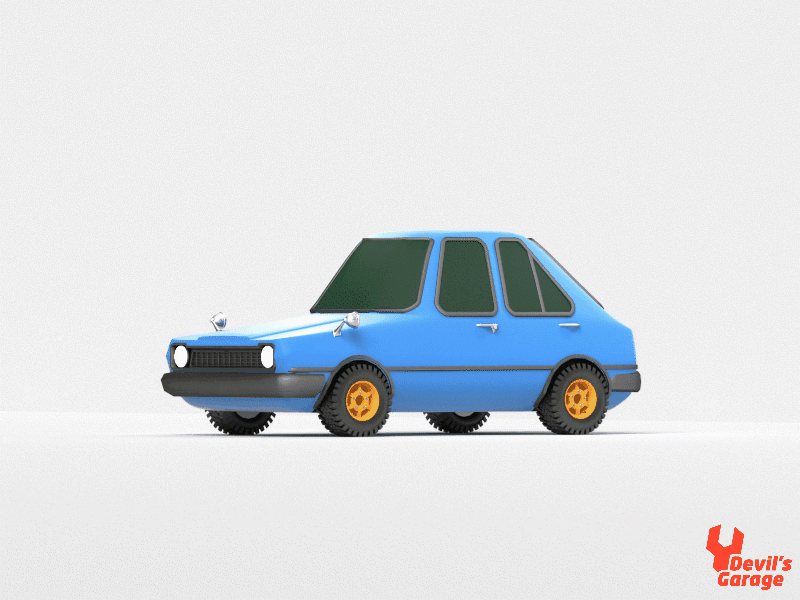 Bounce Bounce 3d 3d modeling cinema 4d cinema4d design dolly zoom illustration low poly lowpoly tires vehicles