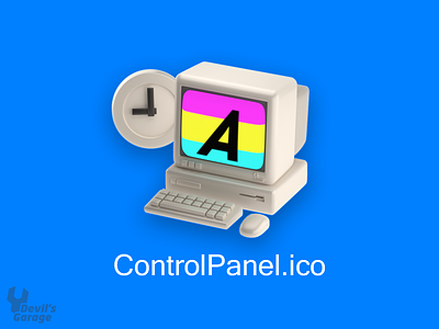 Set the controls to the heart of my computer 3d cinema4d design electronics icon illustration low poly lowpoly win3.11 win95 windows