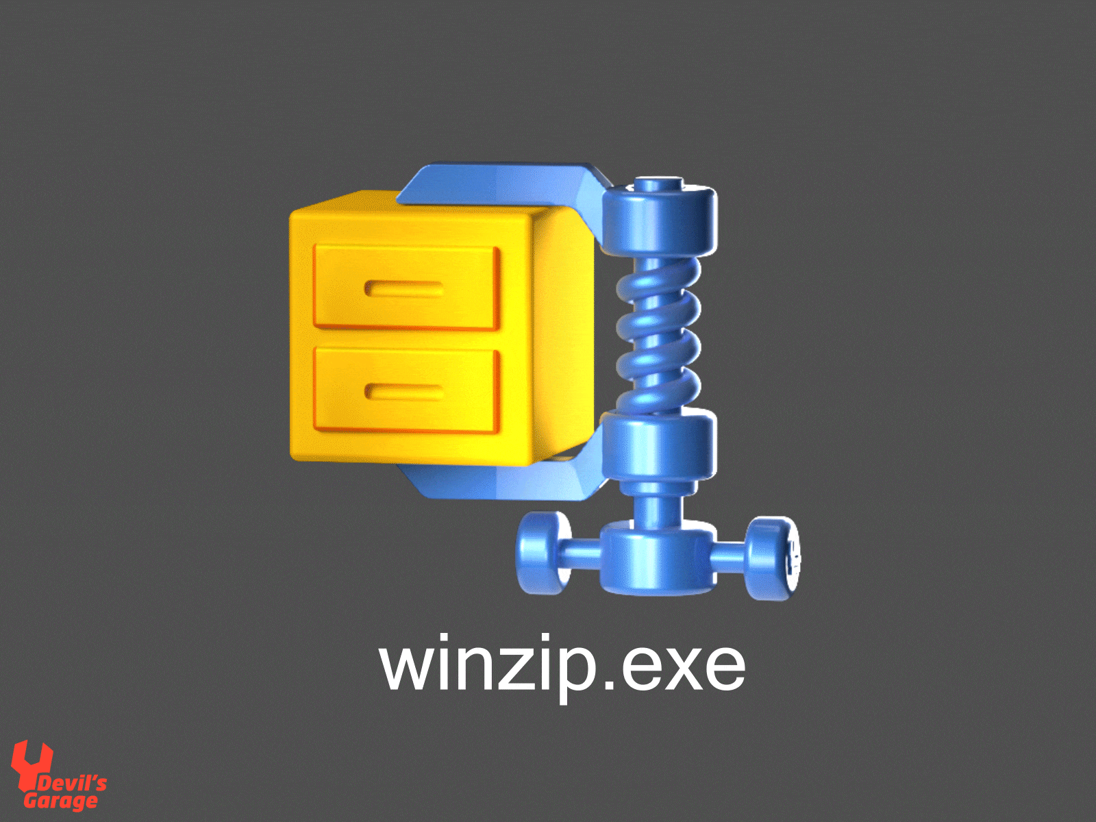 winzip.exe 3d animated gif animation branding c4d cinema4d design icon illustration logo lowpoly ui