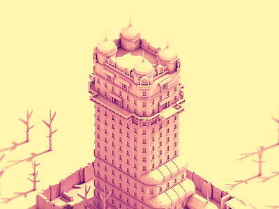 Tenpenny Tower 3d architecture buildings isometric low poly tenpenny tower