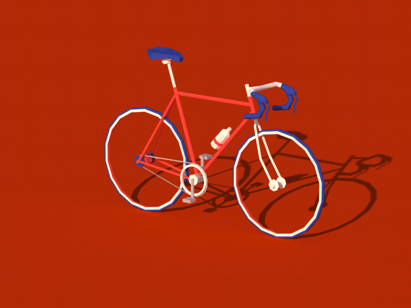 Speed Racer 3d modeling bicycle cycle low poly lowpoly render tires water bottle wheels