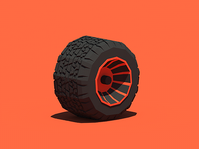 Vulcanized Low Poly Tire 3d low poly modeling rims television tires vehicles