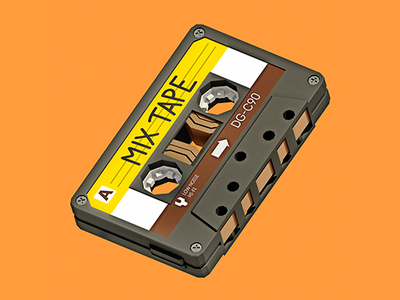 Music From Another Generation cassette cinema4d design electronics illustration low poly retro