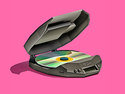 High Fidelity Music On The Go 3d audio design electronics illustration low poly lowpoly music portable retro