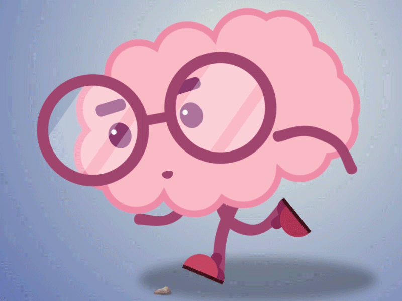 Run, brain, run! after effects animation brain cute science illustration