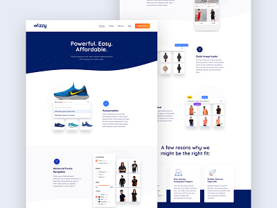 Wizzy Features Page ai design ai tool branding design ecommerce design icongraphy ui uidesign