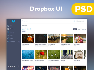 Dropbox UI agileinfoways dashboard dropbox ui free psd photoshop ui kit uiux