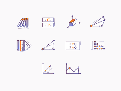 Maths Icons #2 brewex icon illustration icons learning portal maths icons online education ui ux