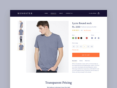 T-shirt Detail Page