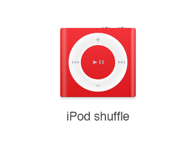 Ipod Shuffle icon ipod music red shuffle