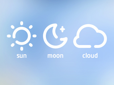 Weather icons cloud icon moon star sun ui weather