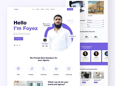 Personal Portfolio/Resume Landing Page clean cv landing page minimal modern onepage personal portfolio responsive resume template