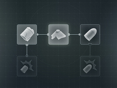 Game UI Icon Styles cinema4d game grid icons photoshop ui