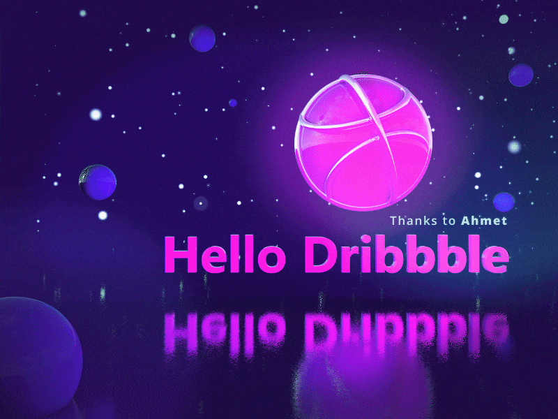 Hello dribbble! 3d 3d art animation c4d debut design first shot hello hello dribble illustration motion design