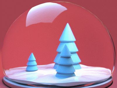 snow trees 3d 3d art 3d illustration 3dmodel animation c4d snow trees