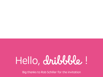 Hello, Dribbble! after affects animation dribbble debut dribble