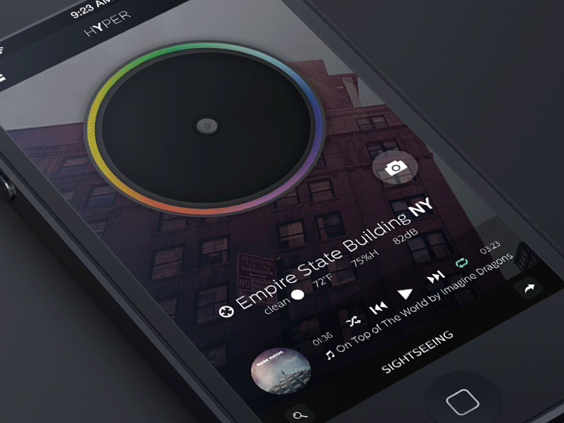 Hyper Concept [GIF] app colour hyper mood place player rate ui