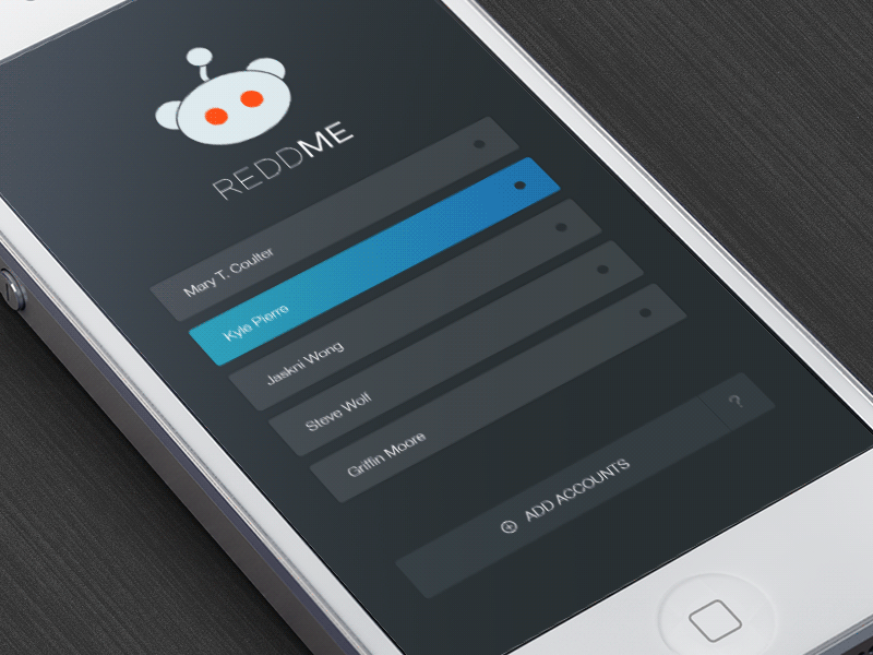 Reddme [GIF] account dark flat ios reddit reddme