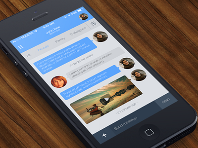 Message App Concept app chat concept flat ios light message ui ux