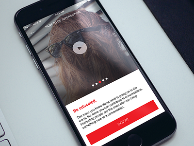 Video Tutorial Screen app ios tutorial type ui ux video