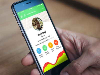 Profile Running App app profile route running statistics ui ux