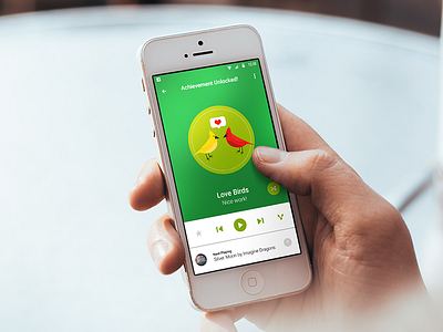 Achievement Screen achievement android l app birds ios minimalistic ui ux