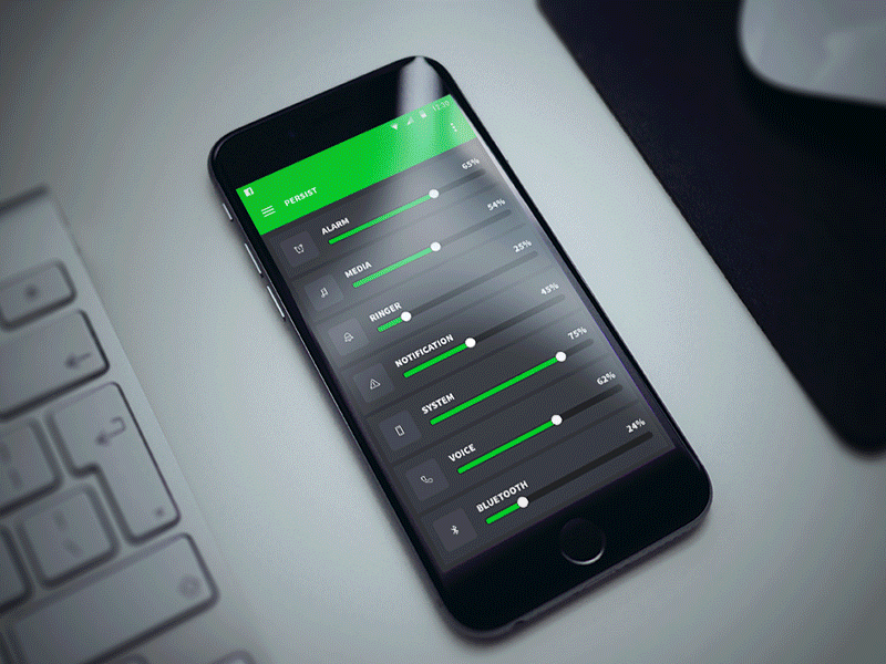 Persist Volume Control android app control gif ui ux volume