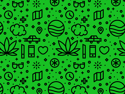 Weed Pattern Experiment app branding experiment pattern vector weed