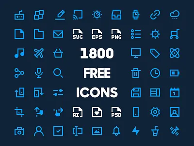 1800 Free Minimal Icon Pack [20x20] ai app free freebie icons minimal pack psd set simple sketch web