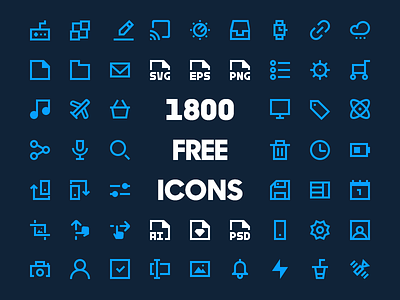 1800 Free Minimal Icon Pack [20x20] ai app free freebie icons minimal pack psd set simple sketch web