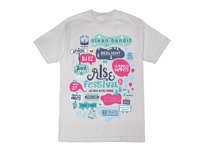 T Shirt Rise Festival illustration merchandise tshirt tshirt design typography