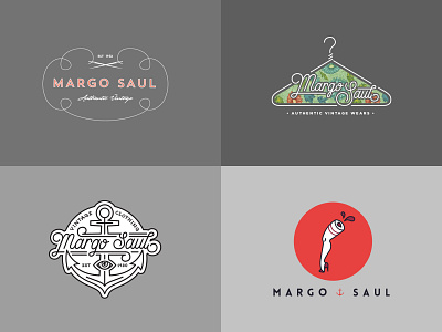 Margo saul logo concepts branding design logo vintage vintage logo