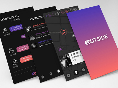 Outside - Application mobile app interface mmi mobile app mockup uidesign ux design